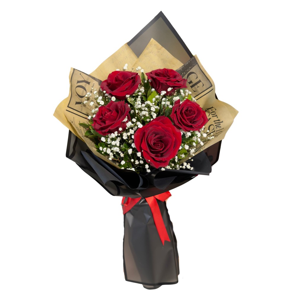 5'li Kırmızı Gül Buketi